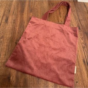 Sezane Velvet Corduroy Tote Bag in Mauve..NWOT!